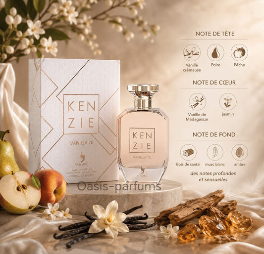 Kenzi Vanilla 70 - Eau de Parfum aux Notes Vanillées Envoûtantes