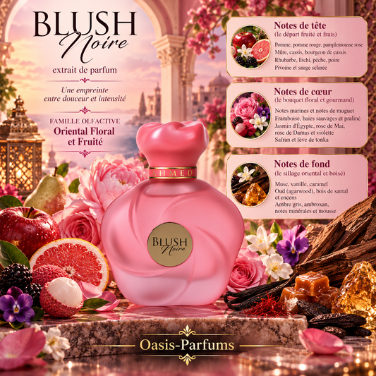 Blush Noire - Ahmed Al Maghribi - Extrait de Parfum Unisexe 75ml Oriental, Floral, Musqué
