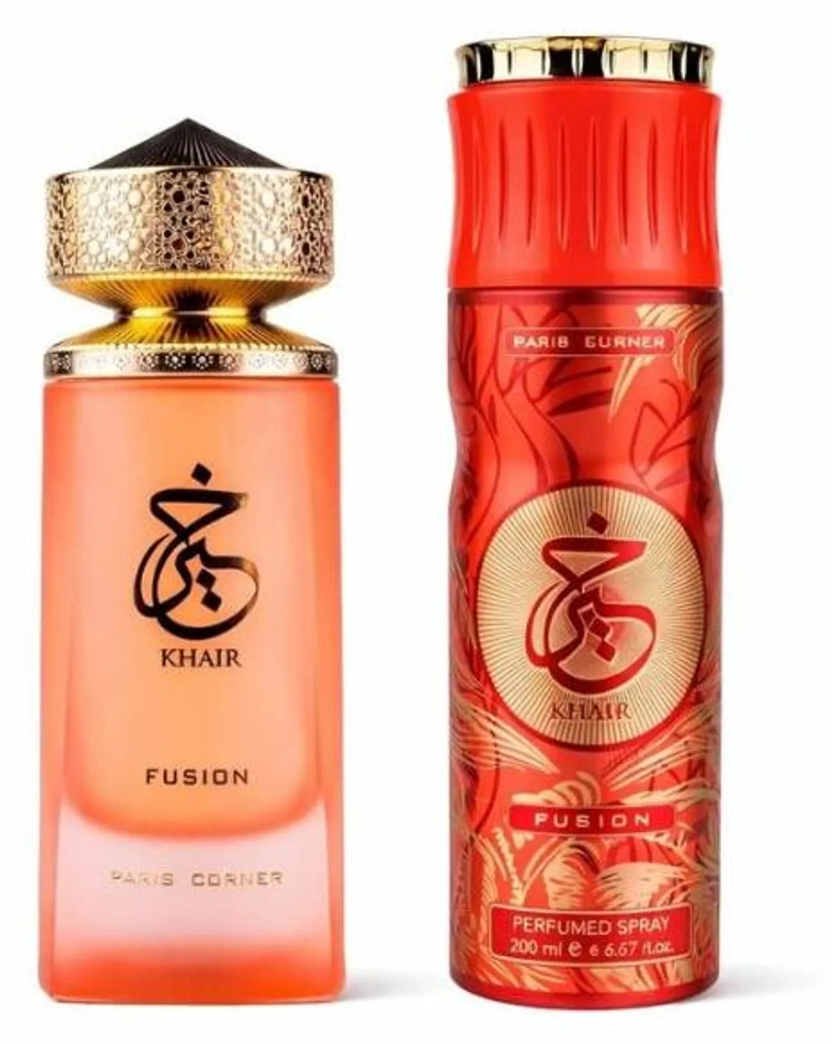 Coffret Khair Fusion Paris Corner - Eau de Parfum 100ml + Déodorant 200ml, le Duo Gourmand Fruité