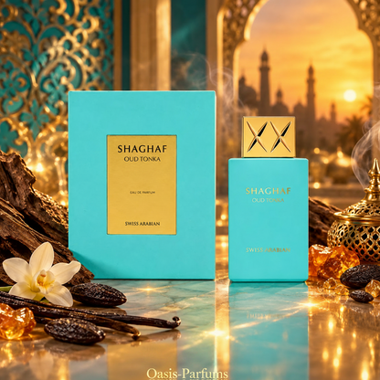Shaghaf Oud Tonka - Swiss Arabian - Parfum Unisexe 75ml Oriental, Gourmand, Amande, Vanille