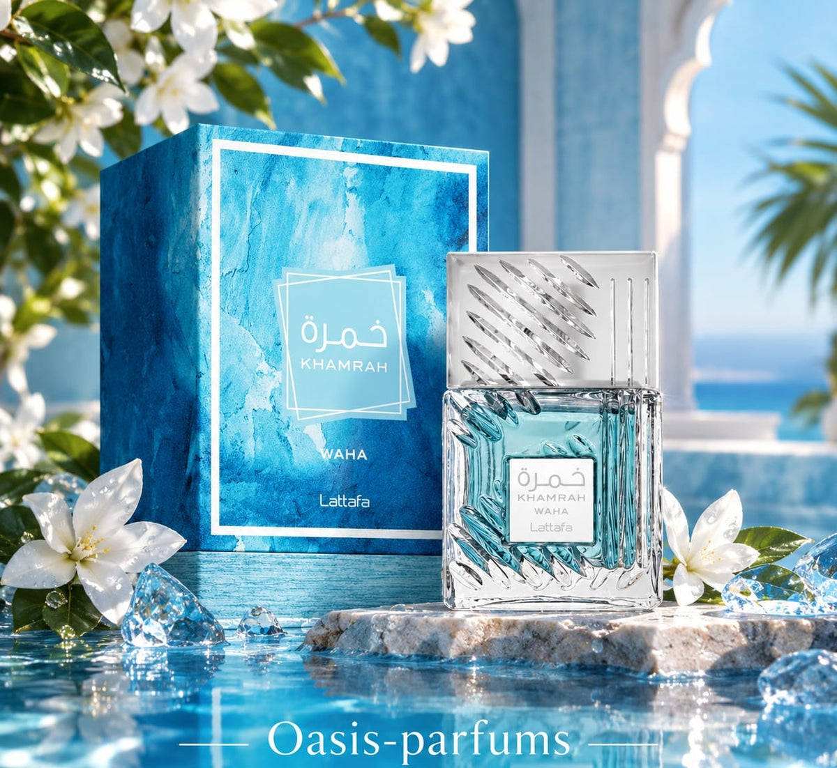 Khamrah Waha Lattafa - Parfum Mixte 100ml Aromatique Aquatique, Frais Boisé
