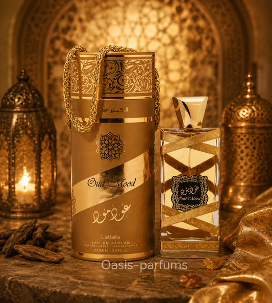 Oud Mood Elixir Lattafa - L'alliance parfaite du Oud, Safran et Vanille