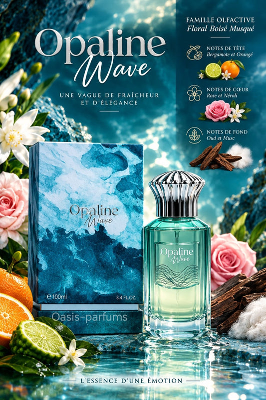Opaline Wave Ahmed Al Maghribi - Parfum Unisexe Floral Boisé Musqué