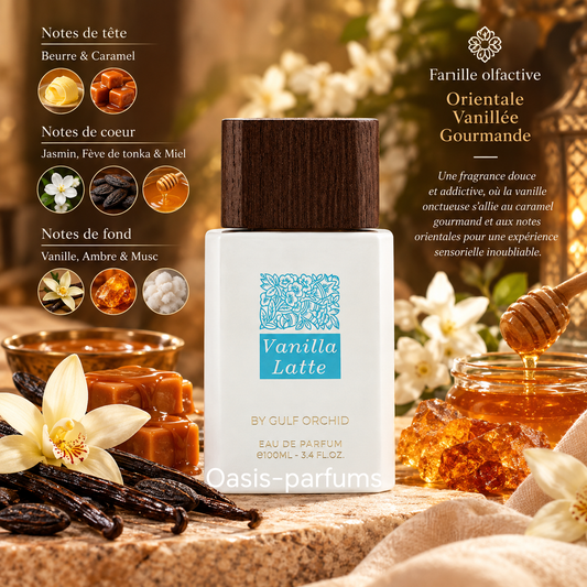 Vanilla Latte Gulf Orchid - Parfum Gourmand Café et Vanille, Longue Tenue