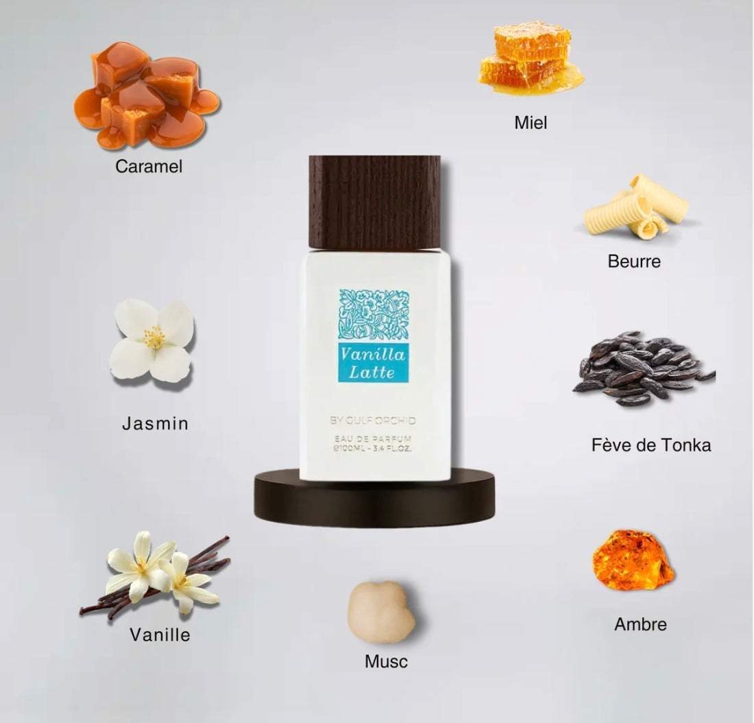 Vanilla Latte Gulf Orchid - Parfum Gourmand Café et Vanille, Longue Tenue