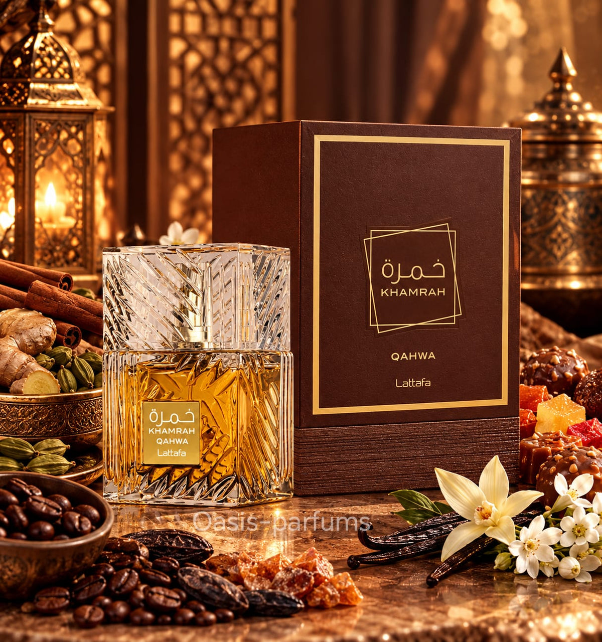 Khamrah Qahwa Lattafa - Parfum Gourmand Café, Épicé et Longue Tenue