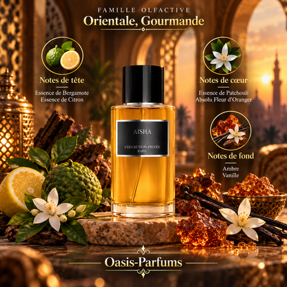 Aisha - Collection Privée - Eau de Parfum mixte 50ml Orientale, Gourmande