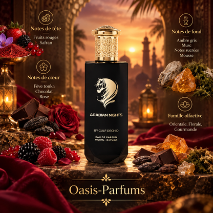 Arabian Nights - Gulf Orchid -Eau de Parfum unisexe 100ml Orientale,Florale, Gourmande