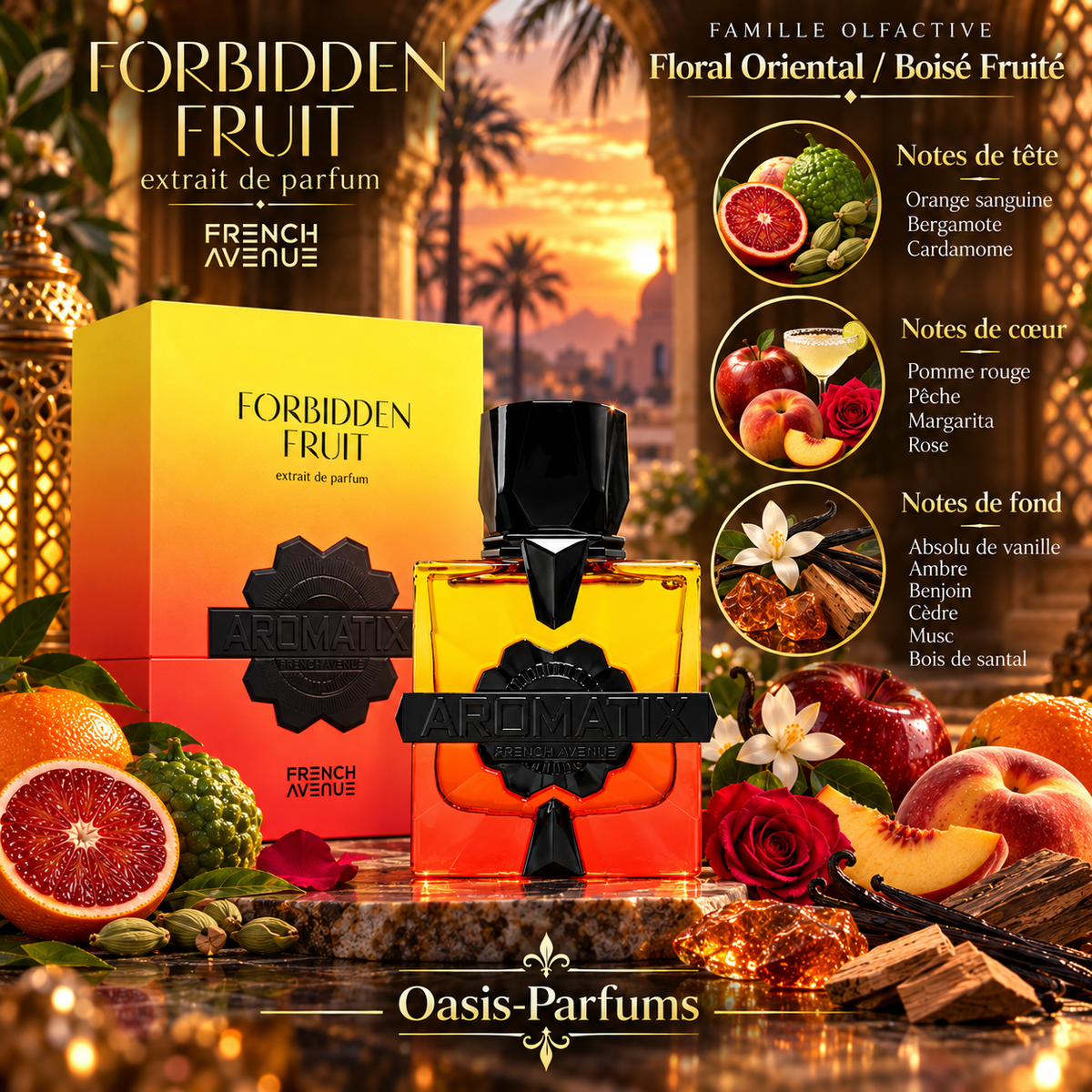 Forbidden Fruit - French Avenue - Extrait de Parfum Unisexe 100ml Fruité Boisé Ambré