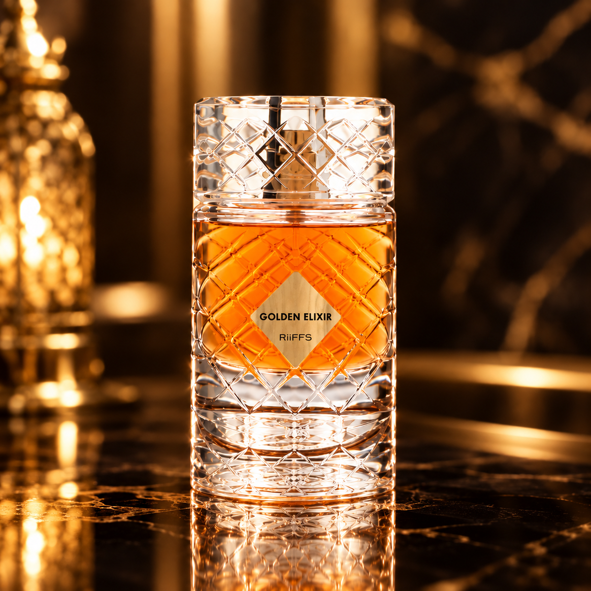 Golden Elixir Riiffs - Parfum Mixte 100ml Gourmand Épicé, Boisé Ambré