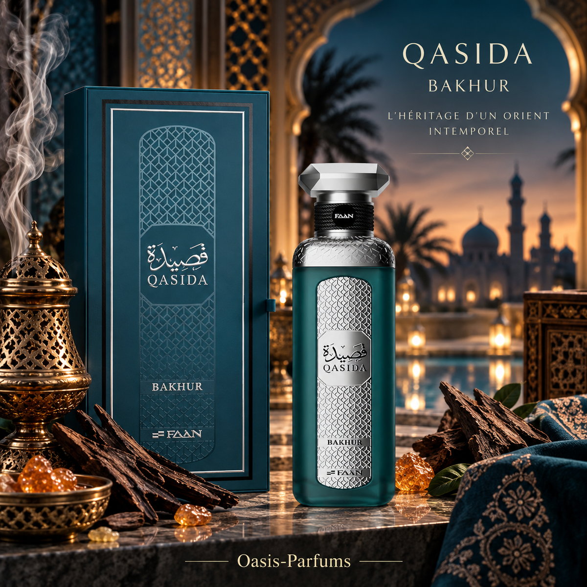 Qasida Bakhur - Faan - Parfum Unisexe 200ml Oriental Boisé Fumé