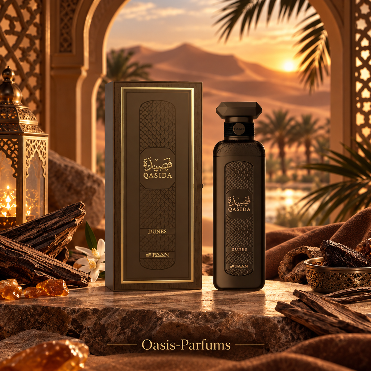 Qasida Dunes - Faan - Eau de Parfum unisexe 200ml Boisée, Cuirée, Épicée
