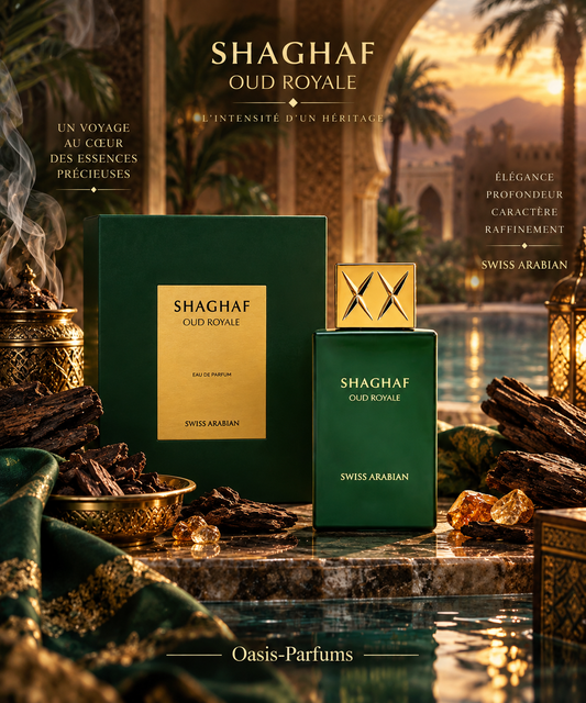 Shaghaf Oud Royale - Swiss Arabian -Eau de Parfum unisexe 75ml Boisée, Épicée, Orientale