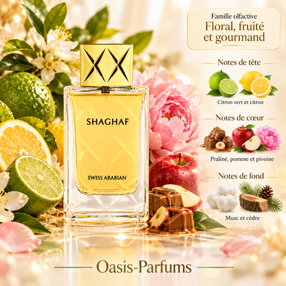 Shaghaf for Women - Swiss Arabian - Parfum Femme 75ml Fruité, Floral, Agrumes