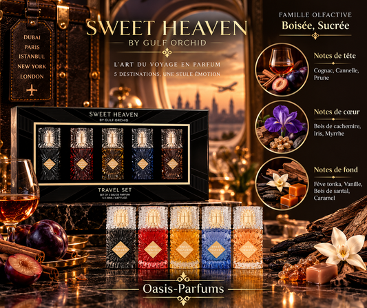 Sweet Heaven - Gulf Orchid - Coffret Découverte 5 Parfums Unisexe 20ml Boisée, Sucrée